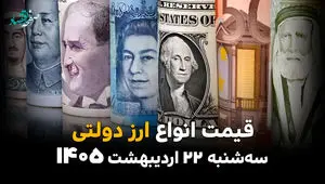 افت ناگهانی دلار و یورو در بازار ارز دولتی | جدیدترین قیمت‌ ارزهای دولتی امروز سه شنبه ۲۲ اردیبهشت ۱۴۰۵