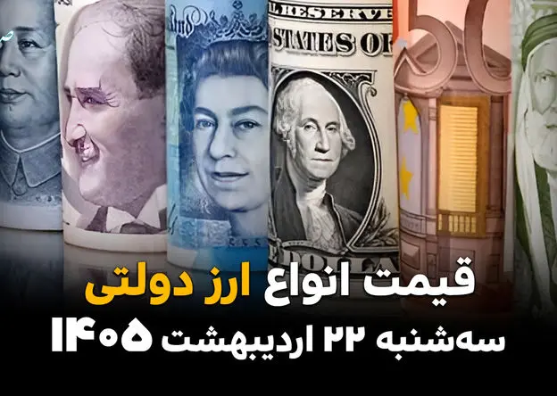 افت ناگهانی دلار و یورو در بازار ارز دولتی | جدیدترین قیمت‌ ارزهای دولتی امروز سه شنبه ۲۲ اردیبهشت ۱۴۰۵