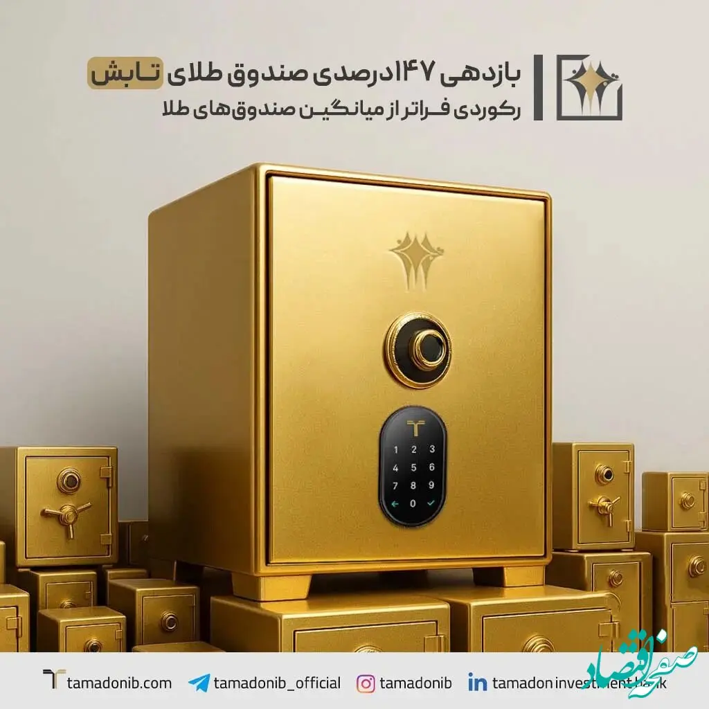 بازدهی ۱۴۷ درصدی صندوق طلای «تابش»؛ رکوردی فراتر از میانگین صندوق‌های طلا