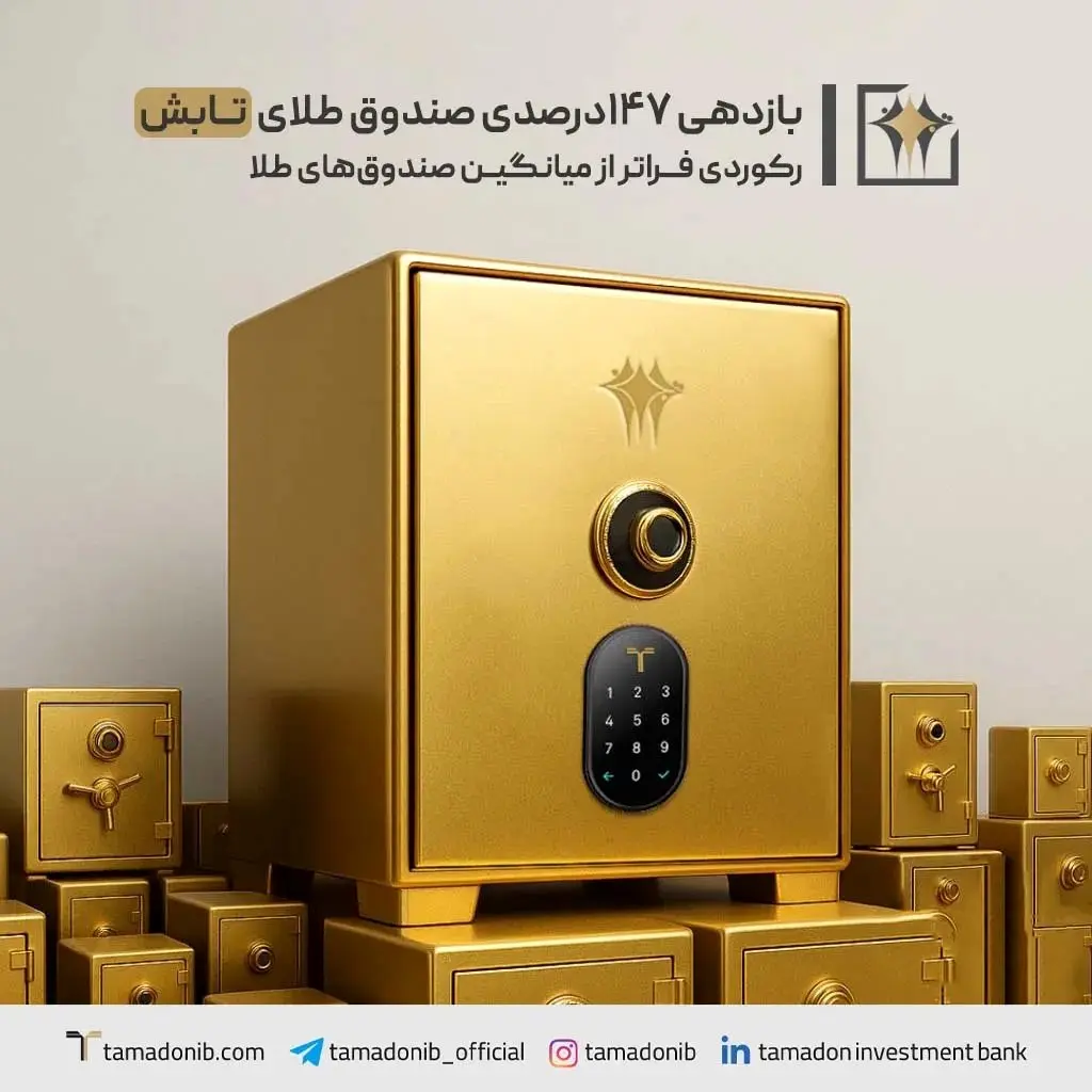 بازدهی ۱۴۷ درصدی صندوق طلای «تابش»؛ رکوردی فراتر از میانگین صندوق‌های طلا