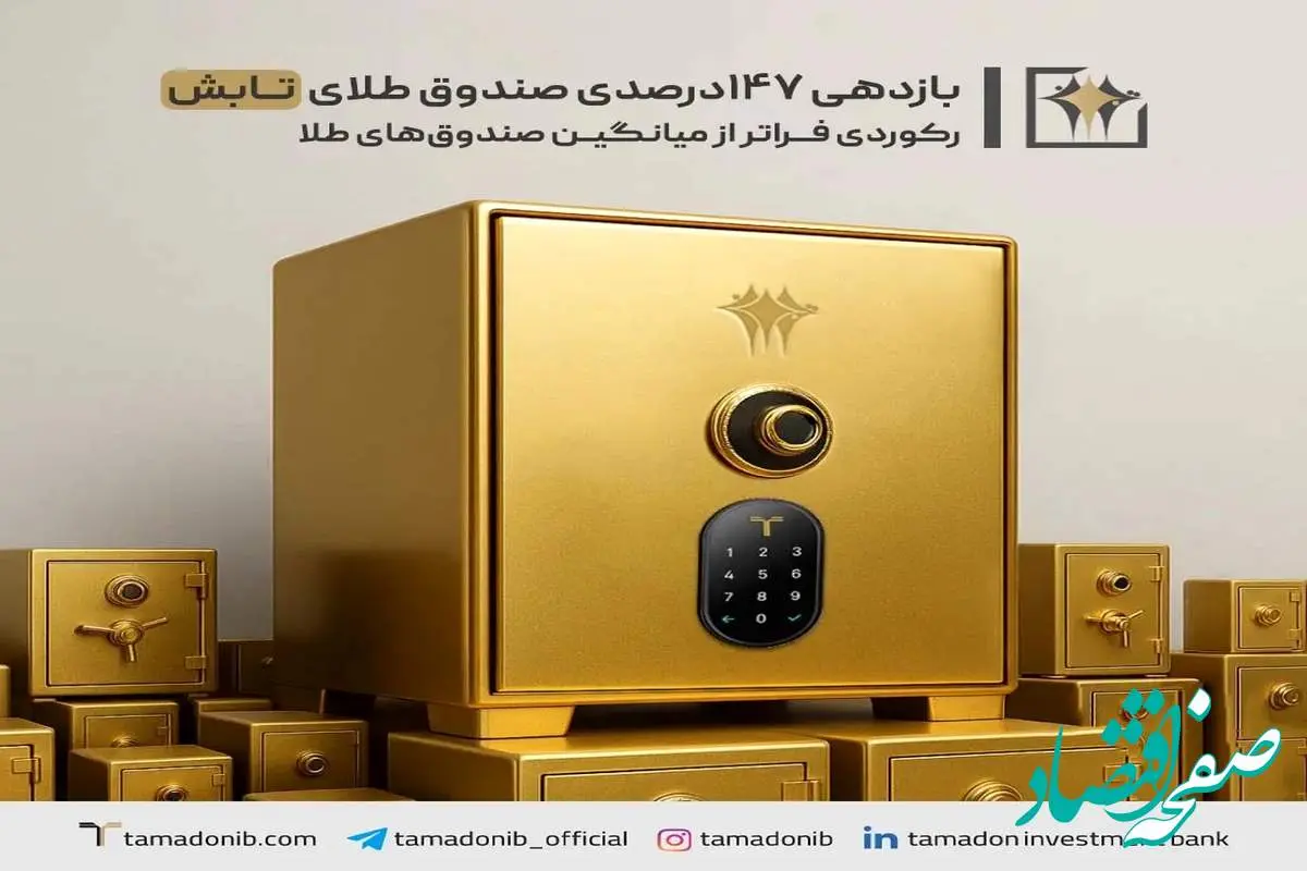 بازدهی ۱۴۷ درصدی صندوق طلای «تابش»؛ رکوردی فراتر از میانگین صندوقهای طلا