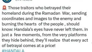 خط و نشان مرگبار گروه هکری حنظله برای خائنین به وطن 