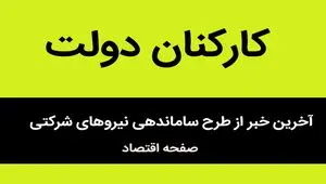 جزئیات جدید از طرح ساماندهی نیروهای شرکتی به گفته رئیس سازمان امور اداری و استخدامی 