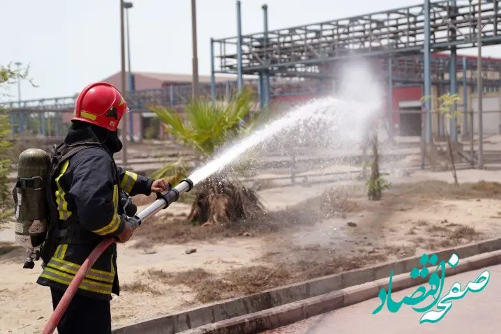برگزاری مانور آتش نشانی در SKS
