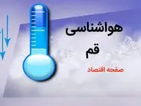 پیش بینی وضعیت آب و هوا قم فردا پنجم بهمن ماه ۱۴۰۳ + پیش بینی هواشناسی قم ۵ بهمن ۱۴۰۳