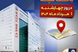 لیست شعب کشیک بانک سپه در روز چهار‌شنبه یکم مردادماه
