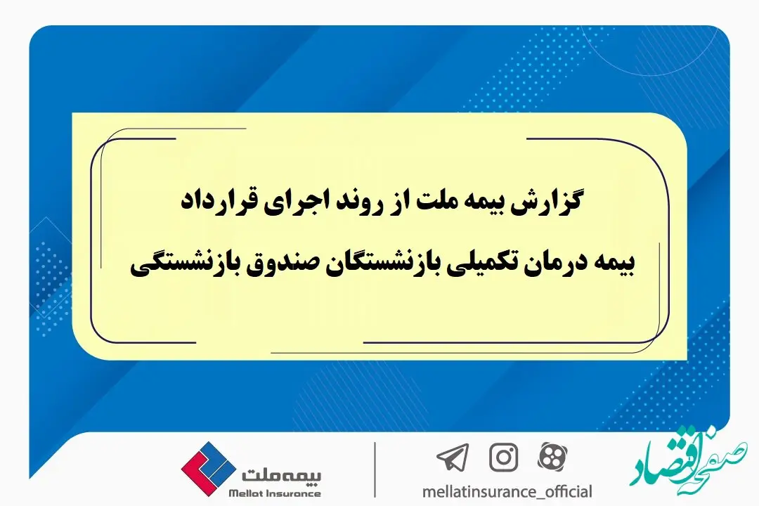گزارش بیمه ملت از روند اجرای قرارداد بیمه درمان تکمیلی بازنشستگان صندوق بازنشستگی / تفاوت معنادارمیان درصد اعلام‌شده و وضعیت پرداخت‌ها / بیش از دریافت، پرداخت کرده ایم
