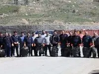 پاکسازی محوطه معدن مس سونگون از انباشت زباله های پلاستیکی