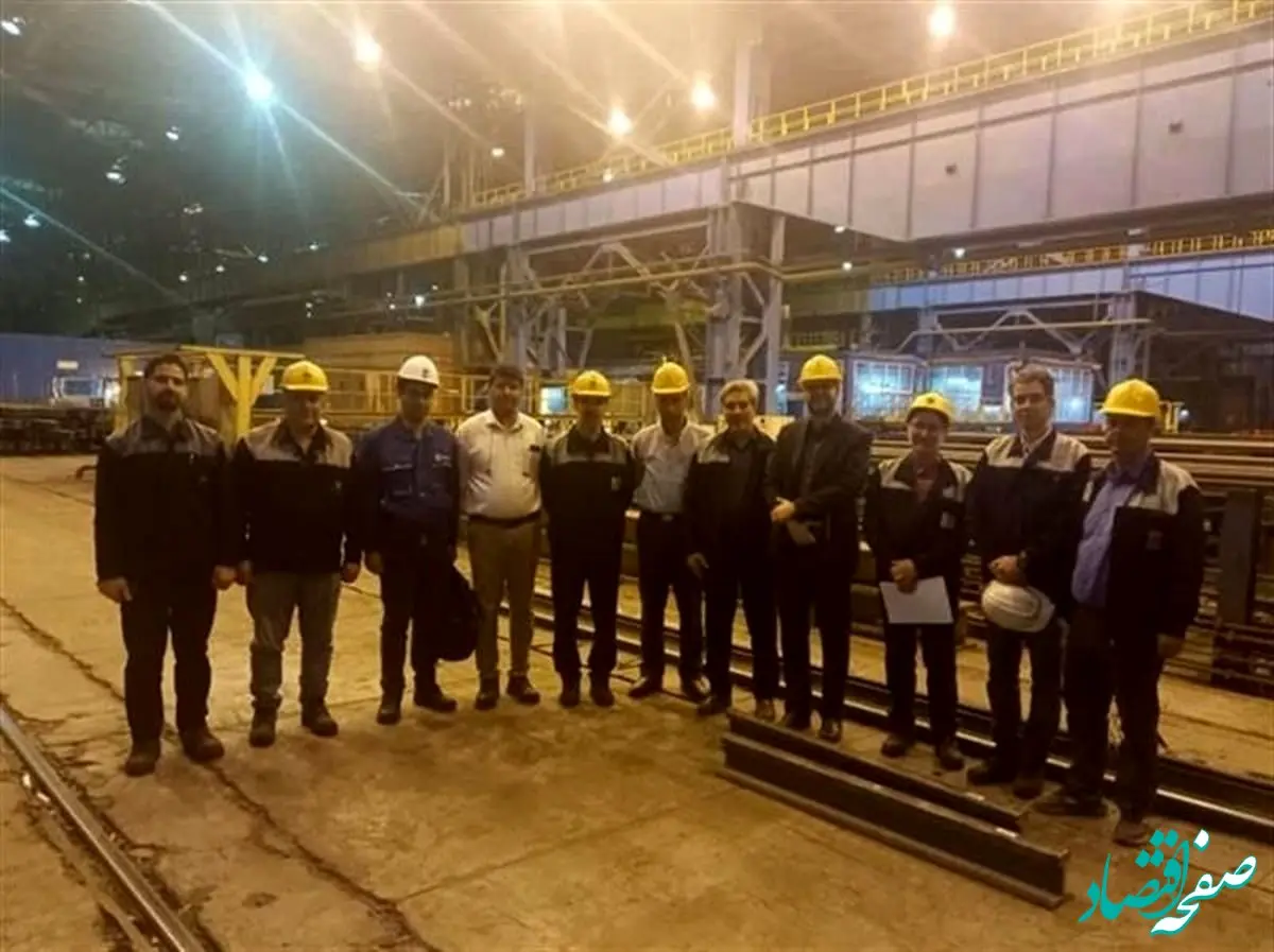 بازدید فنی از روند تولید شمش ریل و ریل ذوب آهن اصفهان