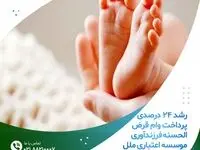 رشد ۲۴ درصدی پرداخت وام قرض الحسنه فرزندآوری موسسه اعتباری ملل