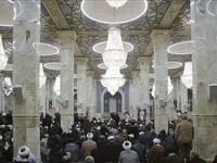 عکس هایی خاص از ۲ مرجع تقلید و قاضی صلواتی در مراسم دو قاضی ترور شده
