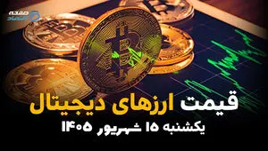 اینفوگرافی | قیمت ارز دیجیتال امروز یکشنبه ۱۵ شهریور، بیت‌کوین و تتر باز هم گران می‌شوند؟