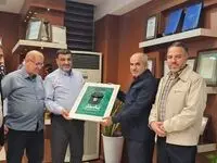 دیدار فرمانده حوزه مقاومت بسیج شهید بقایی با مهندس محمدی مدیر عامل شرکت فولاد اکسین خوزستان