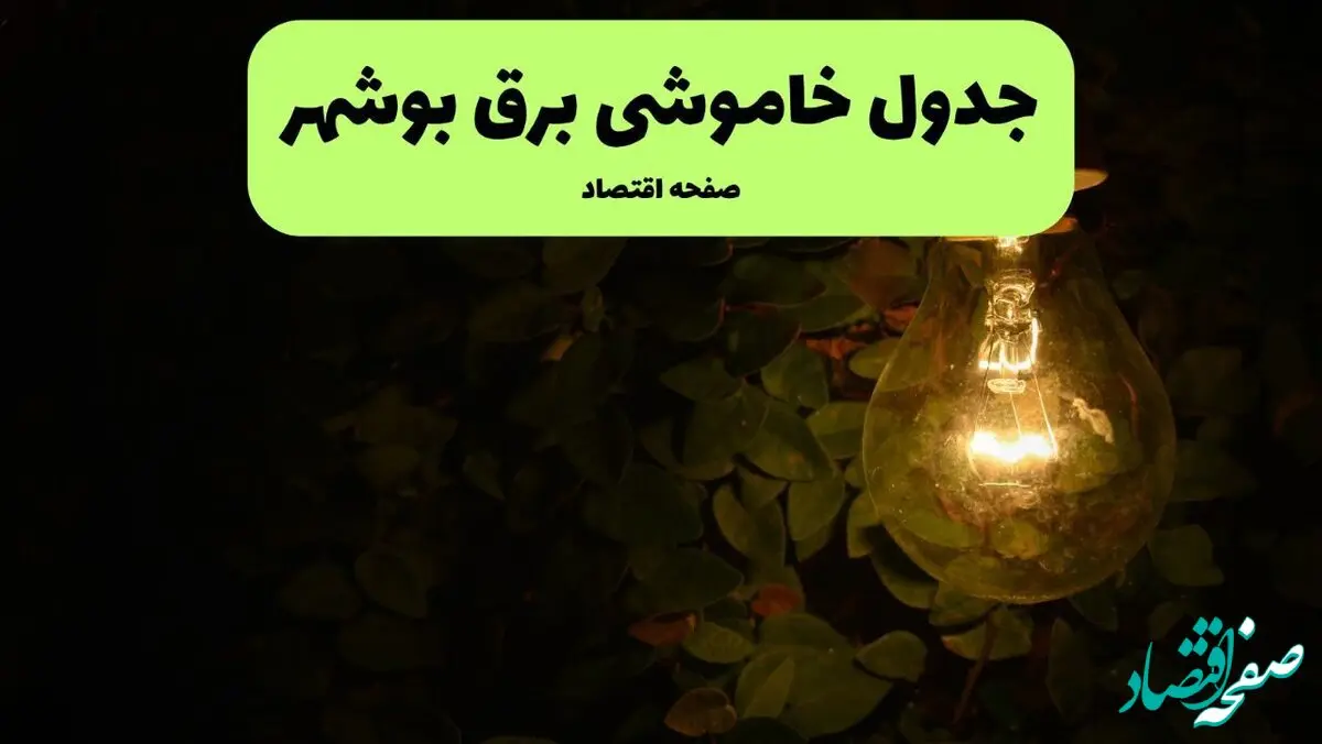 ساعات قطعی برق بوشهر امروز جمعه ۳۰ خرداد ۱۴۰۴ | برق شهرستان های بوشهر  جمعه ۳۰ خرداد ۱۴۰۴ چند ساعت قطع می‌شود؟