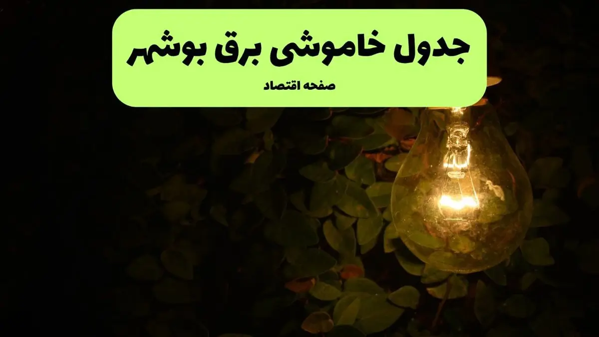 ساعات قطعی برق بوشهر امروز جمعه ۳۰ خرداد ۱۴۰۴ | برق شهرستان های بوشهر  جمعه ۳۰ خرداد ۱۴۰۴ چند ساعت قطع می‌شود؟