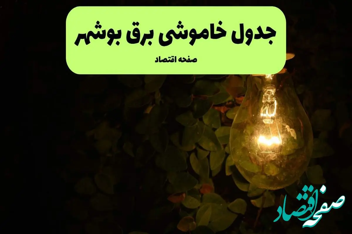 ساعات قطعی برق بوشهر امروز جمعه ۳۰ خرداد ۱۴۰۴ | برق شهرستان های بوشهر جمعه ۳۰ خرداد ۱۴۰۴ چند ساعت قطع میشود؟