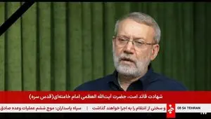 لاریجانی: گروهک هایی که فکر تجزیه ایران هستند بدانند ما هیچ مسامحه‌ای نداریم + ویدئو