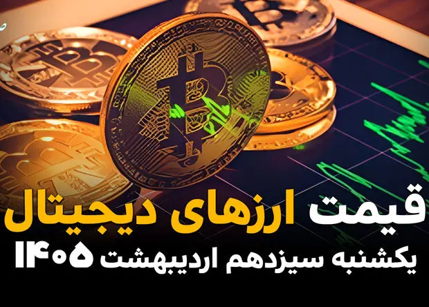 قیمت بیت کوین و ارزهای دیجیتال امروز یکشنبه ۱۳ اردیبهشت ماه ۱۴۰۵ + قیمت اتریوم
