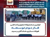 اولین محموله تجهیزات فنی فاز دوم توسعه فولاد سازی شادگان رسید