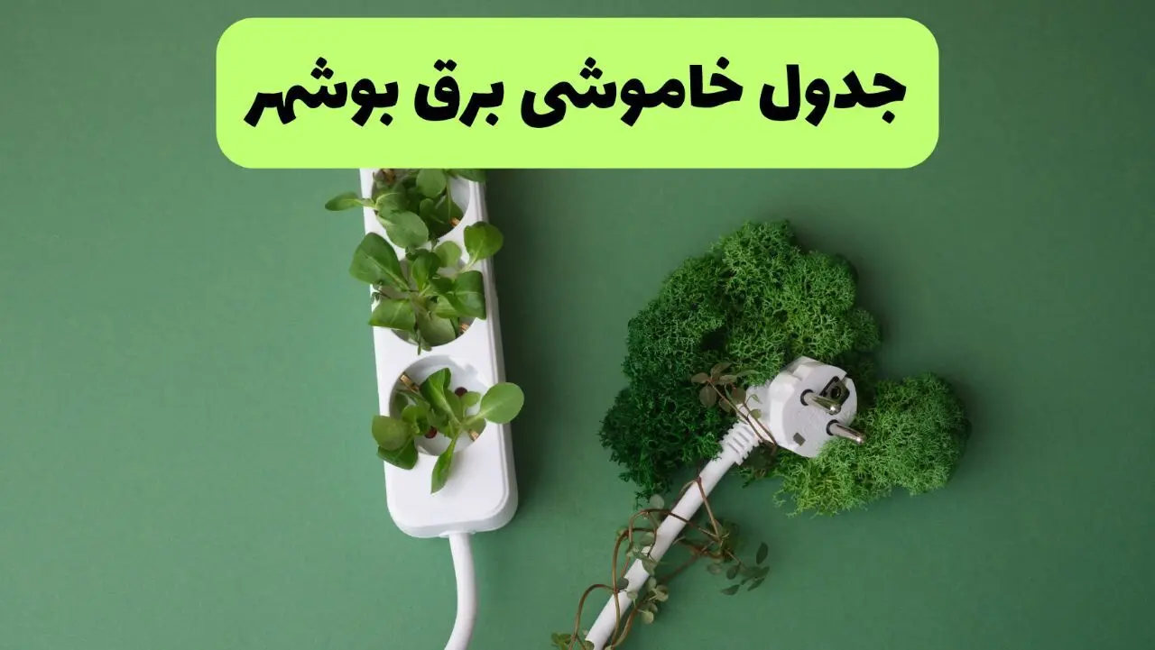 جدول قطعی برق بوشهر امروز یکشنبه ۱۹ مرداد ماه ۱۴۰۴ + برنامه قطعی برق بوشهر یکشنبه منتشر شد