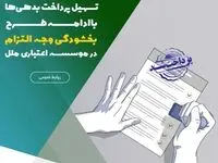 تسهیل پرداخت بدهی‌ها با ادامه طرح بخشودگی وجه التزام در موسسه اعتباری ملل