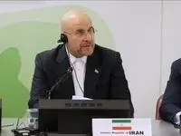 عکسی از سلام و احوالپرسی خاص قالیباف با رئیس خانم اتحادیه بین‌المجالس جهانی