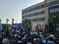 تشییع و تدفین باشکوه پیکر مطهر شهید گمنام در فولاد اکسین خوزستان