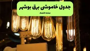 زمان قطعی برق بوشهر جمعه ۶ تیر ۱۴۰۴ + جدول خاموشی