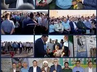 اهداء تندیس مردمی "سقّا" به مدیر عامل مجتمع فولاد غدیر نی‌ریز / گزارش تصویری