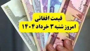آخرین قیمت افغانی به تومان امروز شنبه ۳ خرداد ۱۴۰۴ | افغانی هم گران شد! | هر ۱۰۰ دلار آمریکا چند افغانی می‌شود؟ 