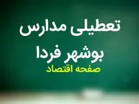 تعطیلی مدارس بوشهر فردا ۸ دی ماه ۱۴۰۳ | مدارس بوشهر فردا شنبه ۸ دی ماه ۱۴۰۳ تعطیل است؟