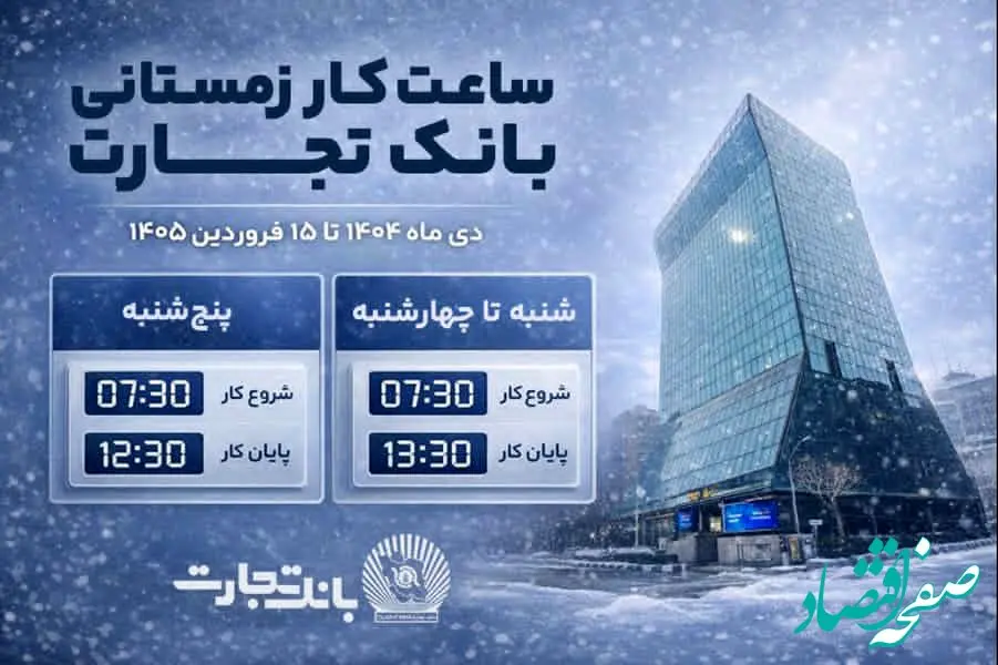ساعت کاری جدید شعب بانک تجارت اعلام شد