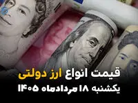 قیمت ارز دولتی امروز یکشنبه ۱۸ مرداد ۱۴۰۵؛ نرخ ارز افزایش یافت