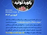 ثبت رکورد تولید ۱۹,۷۲۳ تن گندله در گل‌گهر