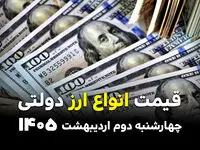 قیمت انواع ارز دولتی امروز چهارشنبه ۲ اردیبهشت ۱۴۰۵ 