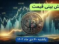 پیش بینی قیمت بیت کوین | قیمت لحظه‌ای بیت کوین امروز شنبه ۲۹ دی ماه ۱۴۰۳