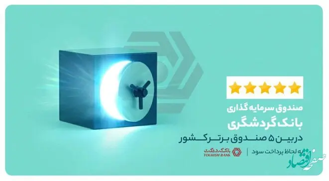 صندوق سرمایه‌گذاری بانک گردشگری؛ در بین 5 صندوق برتر کشور به لحاظ پرداخت سود