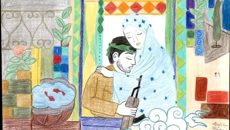 نقاشی های کودکانه درباره هفته دفاع مقدس برای ایده و رنگ آمیزی + طرح جدید
