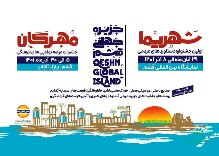 برگزاری نمایشگاه دستاوردهای مردمی جزیره جهانی قشم "شهریما"