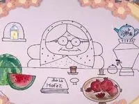 نقاشی شب یلدا برای مدرسه همراه با شعرهای یلدایی