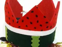 آموزش ساخت تاج هندوانه و گیفت انار نمدی برای شب یلدا