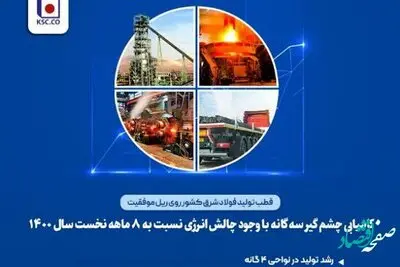 قطب تولید فولاد شرق کشور روی ریل موفقیت