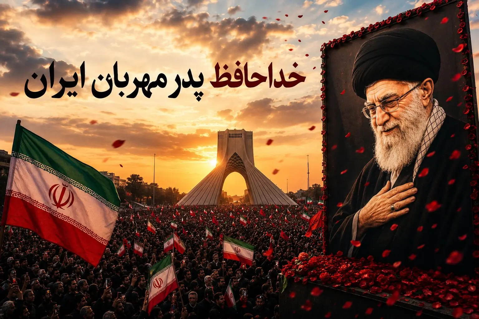 خداحافظ پدر مهربان ایران، دلمان برایت خیلی تنگ می‌شود آقاجان