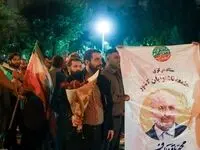 عکس هایی متفاوت از جنجال شبانه هواداران قالیباف بعد از مناظره دوم 
