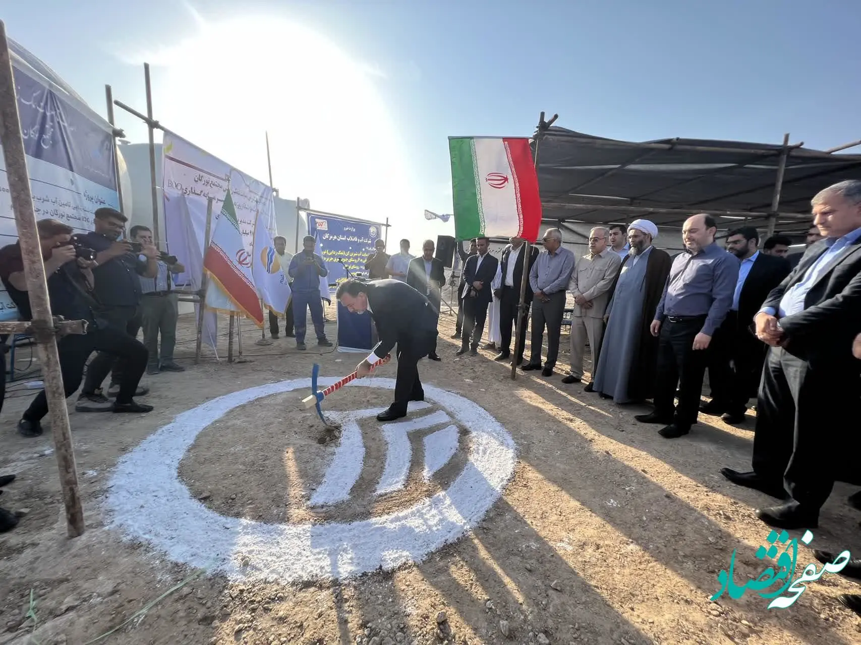 آیین کلنگ زنی ساخت آب‌شیرین‌کن روستای تورگان