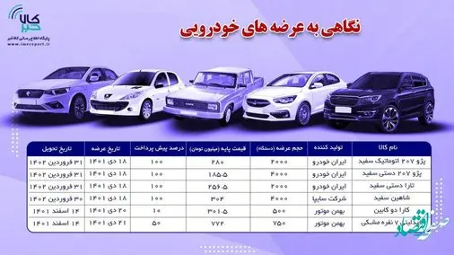 عرضه ۱۲ هزار خودرو در بورس کالا