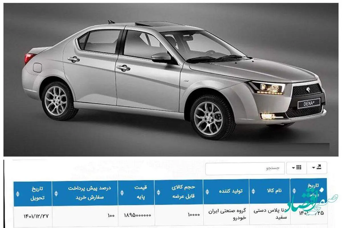 عرضه ۱۰ هزار دستگاه «دنا» فردا در بورس کالا