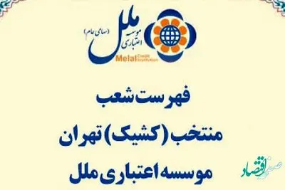 فهرست شعب کشیک تهران در روز یکشنبه 25 دی ماه 1401