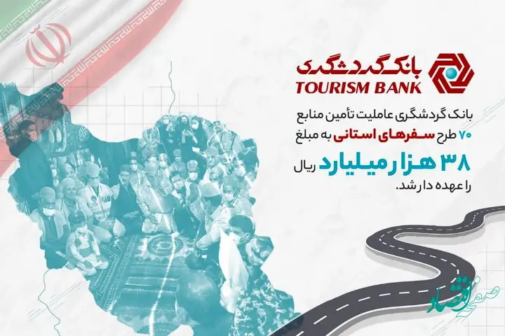 بانک گردشگری عاملیت تامین منابع 70 طرح سفرهای استانی را عهده‌دار شد