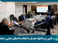 ضرورت تامین زیرساختها، همزمان با ایجاد واحدهای صنعتی و معدنی